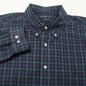 Ralph Lauren Shirt Mens 17.5 2XL Blackwatch Plaid Yarmouth Dress Button Down